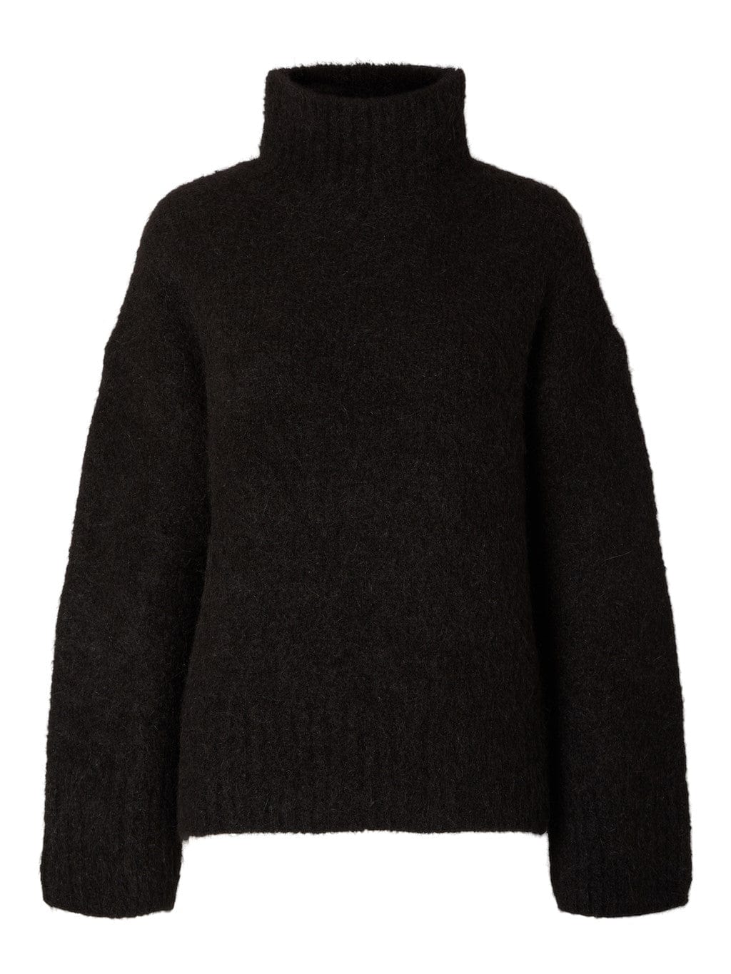 Gabella Ls Knit High-Neck W Black | Genser | Smuk - Dameklær på nett