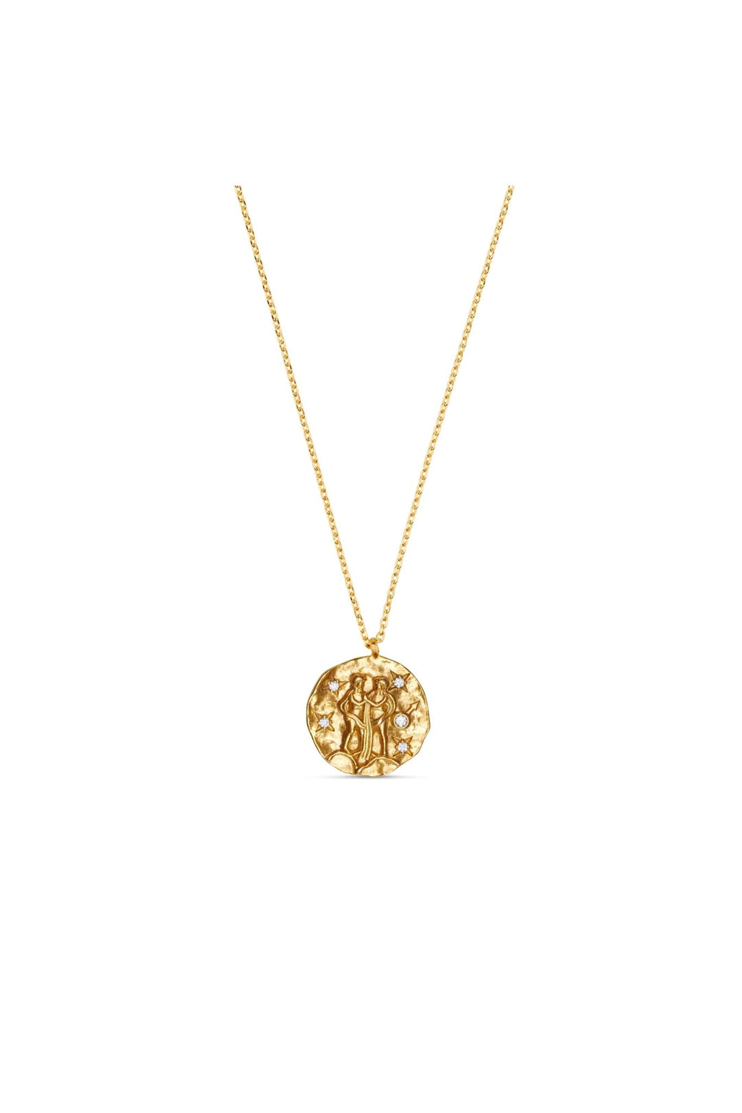 Gemini Zodiac Necklace Pale Gold | Accessories | Smuk - Dameklær på nett