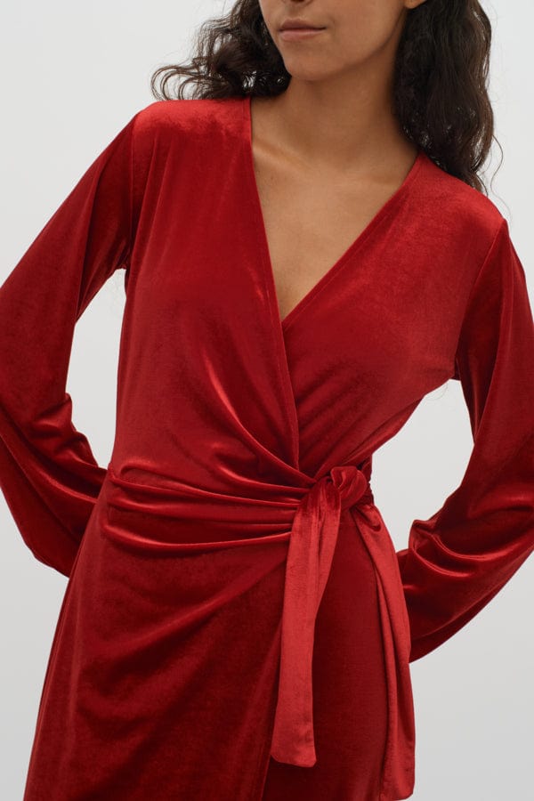 Gorieliw Wrap Dress True Red | Kjoler | Smuk - Dameklær på nett