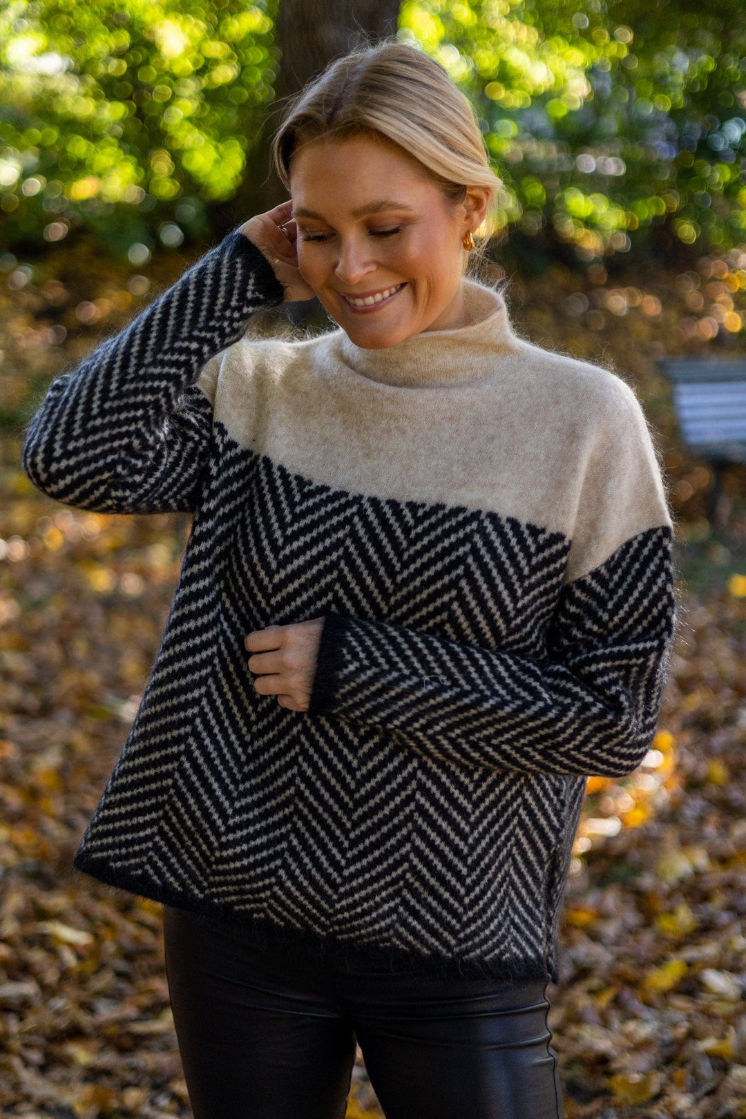 Herrin Knit T-Neck | Genser | Smuk - Dameklær på nett