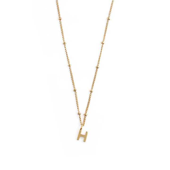 Initial H Satellite Chain Neck Pale Gold | Accessories | Smuk - Dameklær på nett