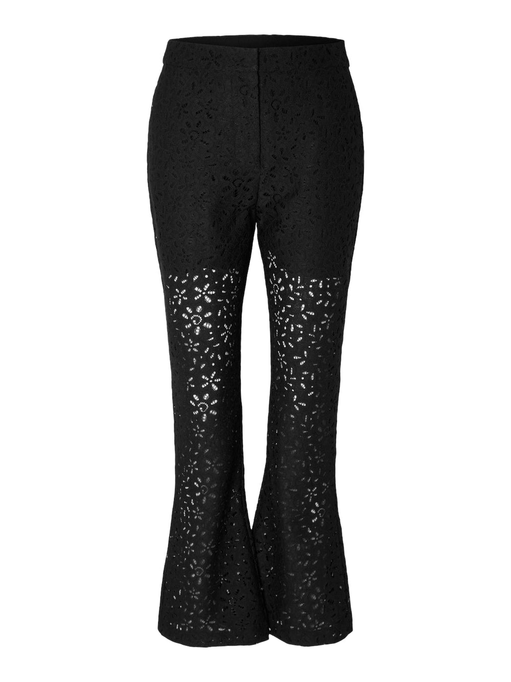 Karola Hw Flared Lace Pant B Black | Bukser | Smuk - Dameklær på nett