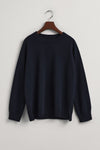 Lambswool Crew Neck Sweater Evening Blue