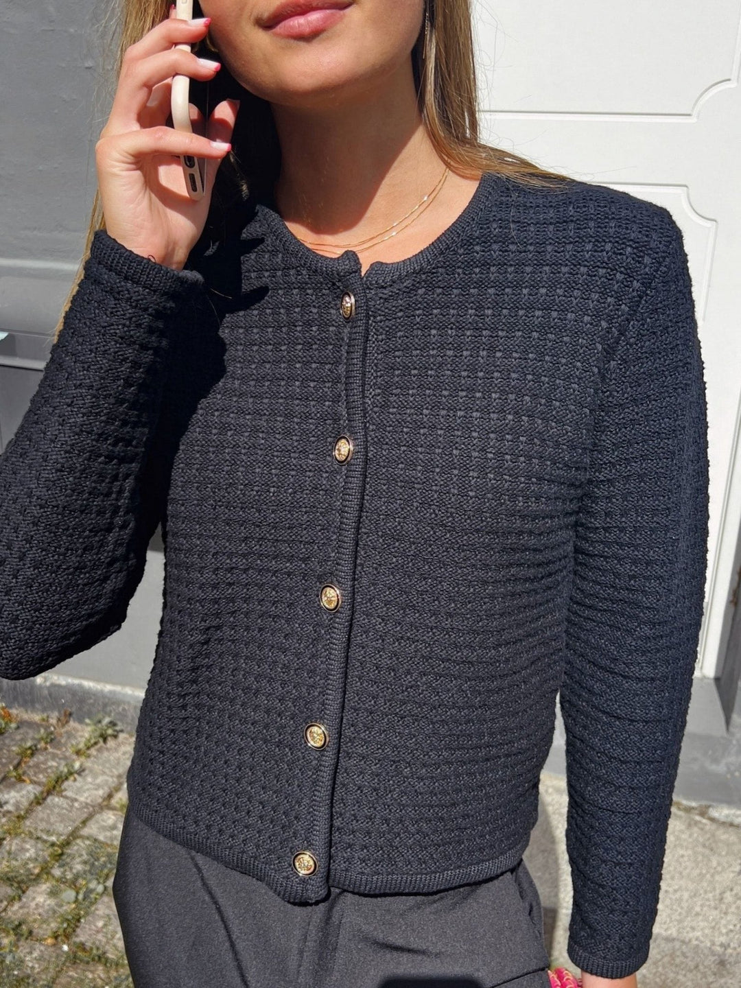 Limone Knit Jacket Black | Yttertøy | Smuk - Dameklær på nett