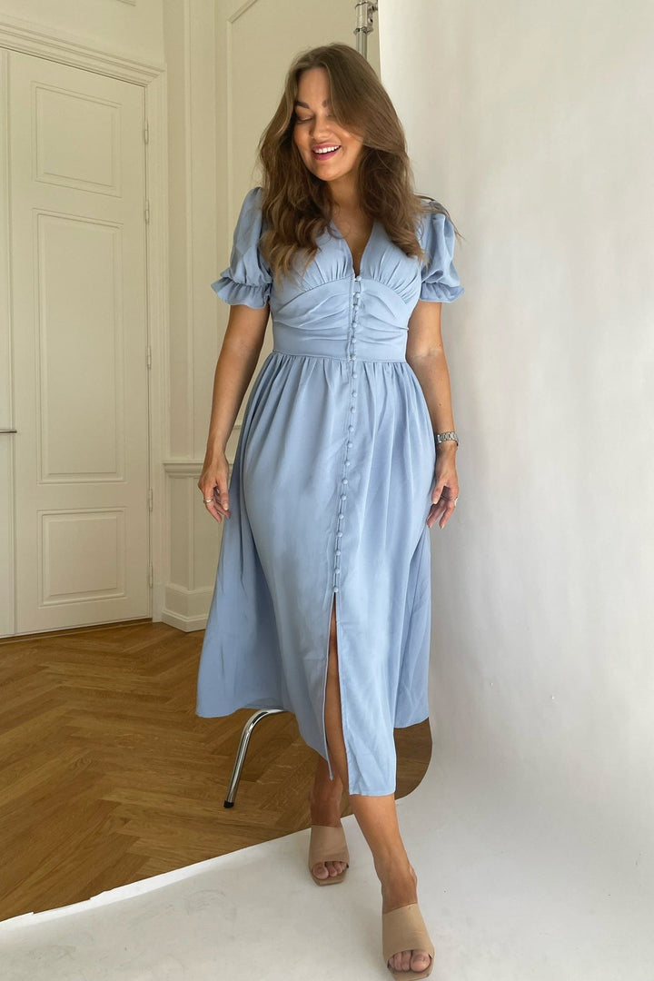 Long Adel Ss Dress Sky Blue | Kjoler | Smuk - Dameklær på nett
