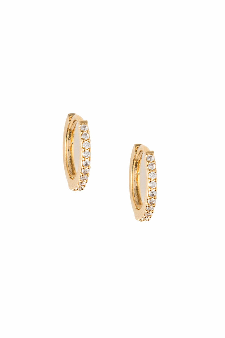 Mini Pave Huggie Hoop Earrings Crystal | Accessories | Smuk - Dameklær på nett