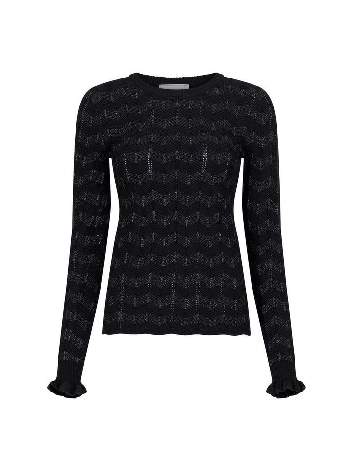 Nelle Glitter Knit Blouse Black | Genser | Smuk - Dameklær på nett