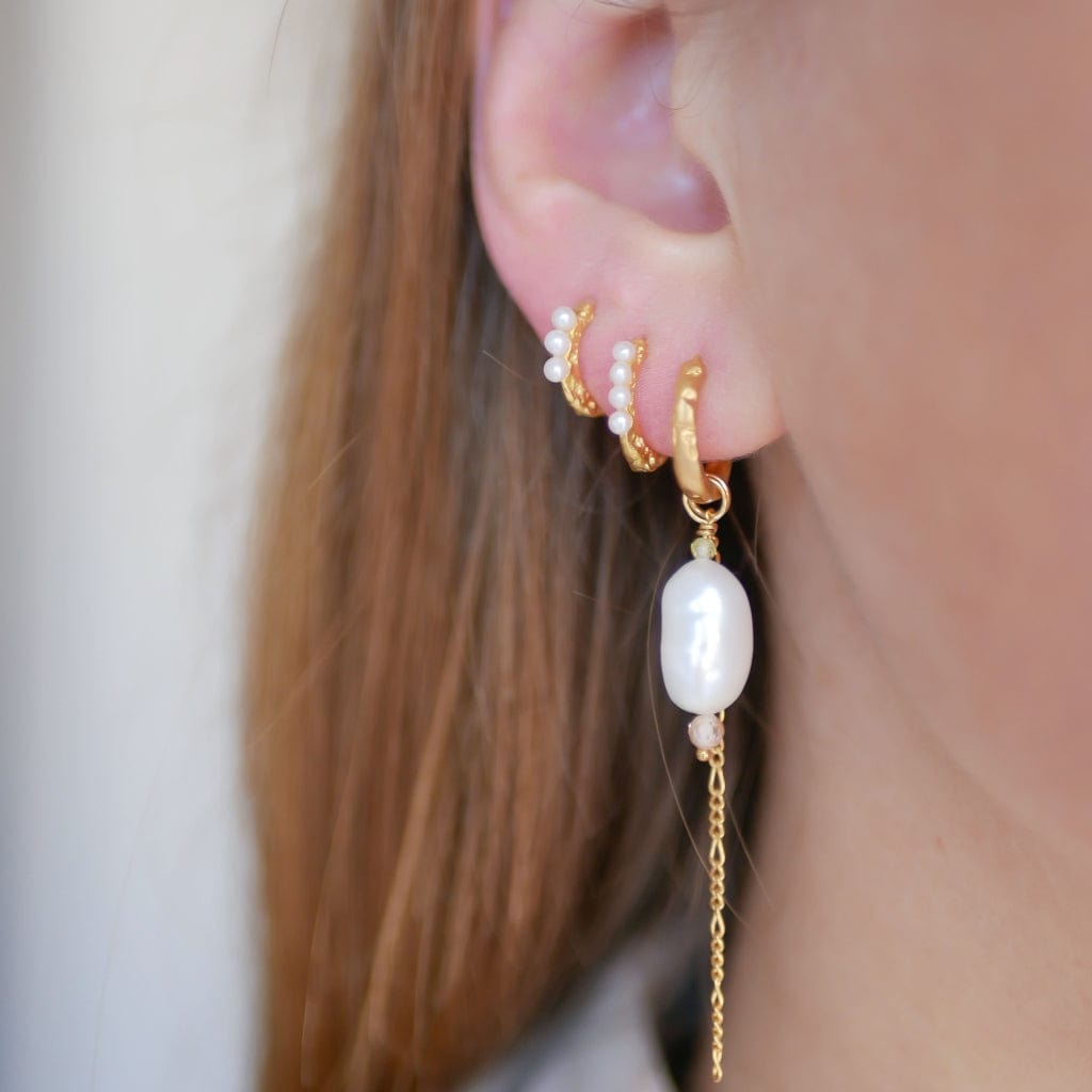 Paula Pearl (8 Mm) Hoops Pearl | Accessories | Smuk - Dameklær på nett