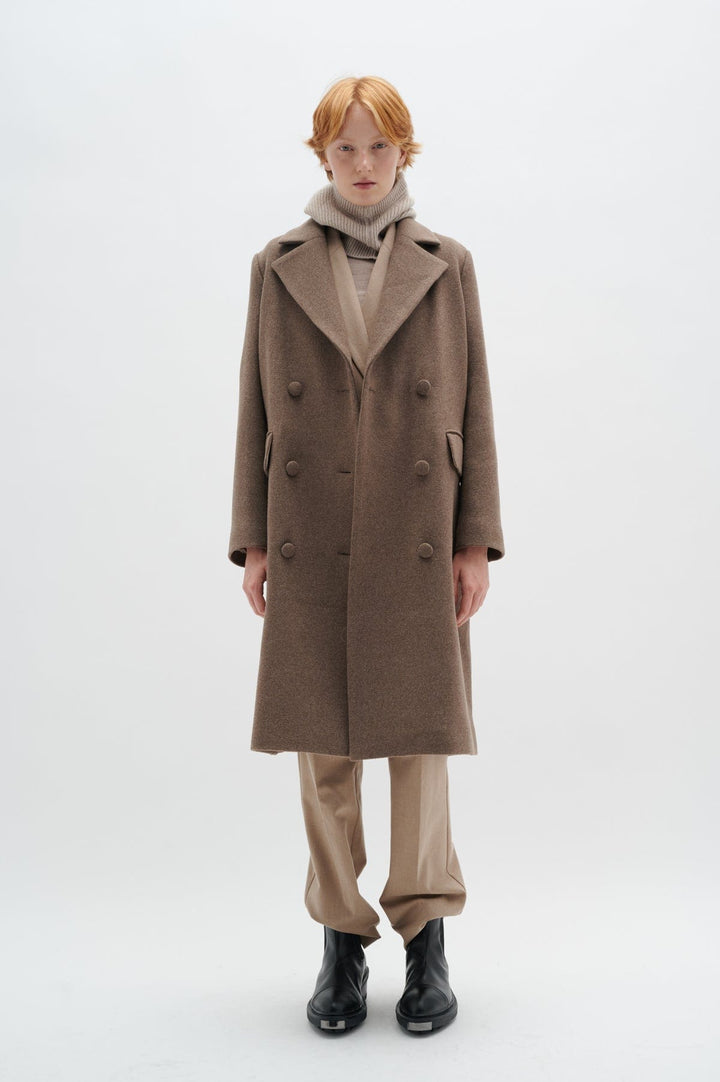 Perryiw Classic Coat Mocha Grey Melange | Yttertøy | Smuk - Dameklær på nett