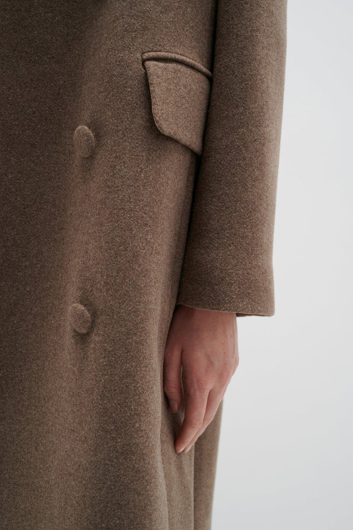 Perryiw Classic Coat Mocha Grey Melange | Yttertøy | Smuk - Dameklær på nett