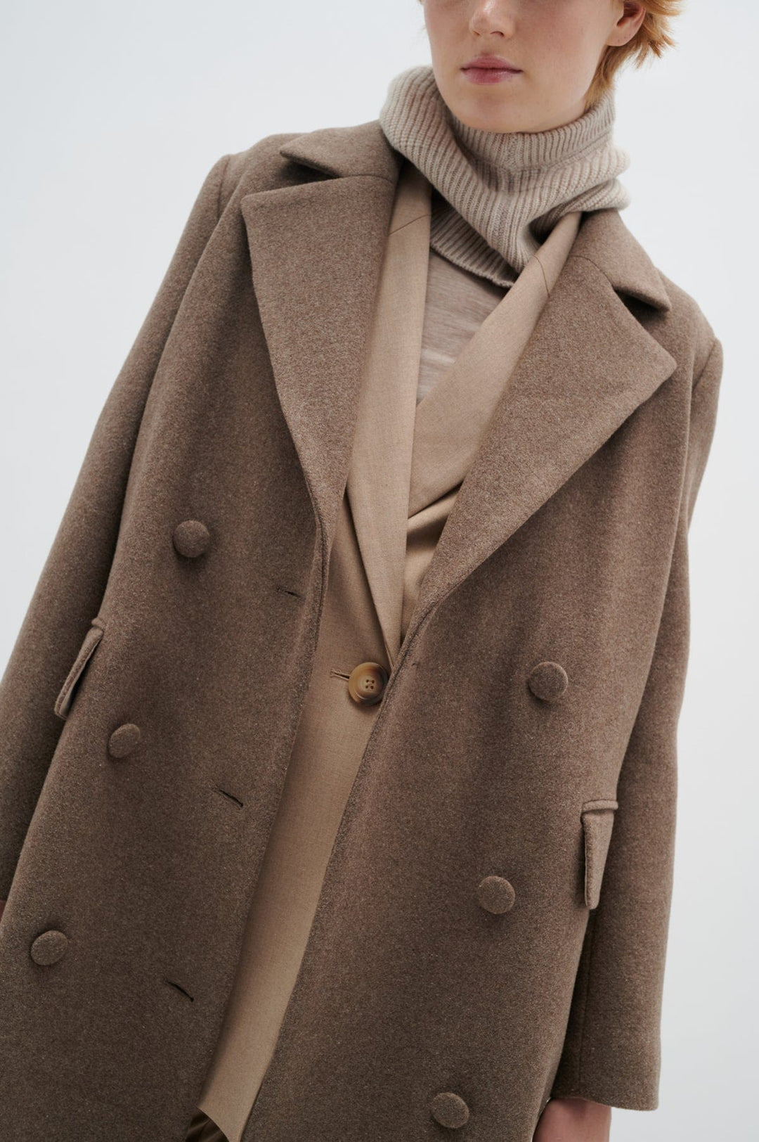 Perryiw Classic Coat Mocha Grey Melange | Yttertøy | Smuk - Dameklær på nett