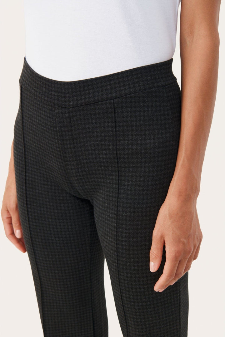 Pontaspw Pants Dark Grey Check | Bukser | Smuk - Dameklær på nett