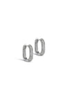 Sparkling Square 15 Mm Earrings Clear Cz