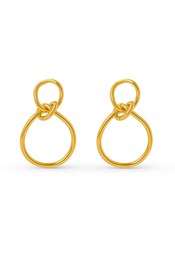 Statement Interlocking Knot Earrings Pale Gold | Accessories | Smuk - Dameklær på nett