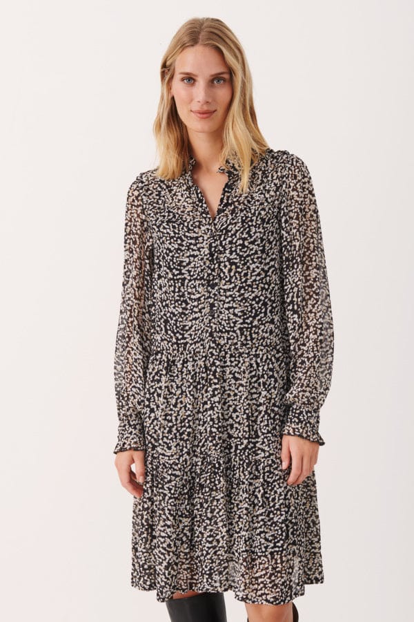 Venipw Dress Black Dot Print | Kjoler | Smuk - Dameklær på nett