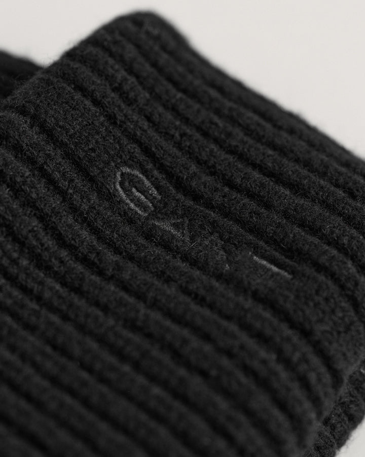 Wool Ribbed Beanie Black | Accessories | Smuk - Dameklær på nett