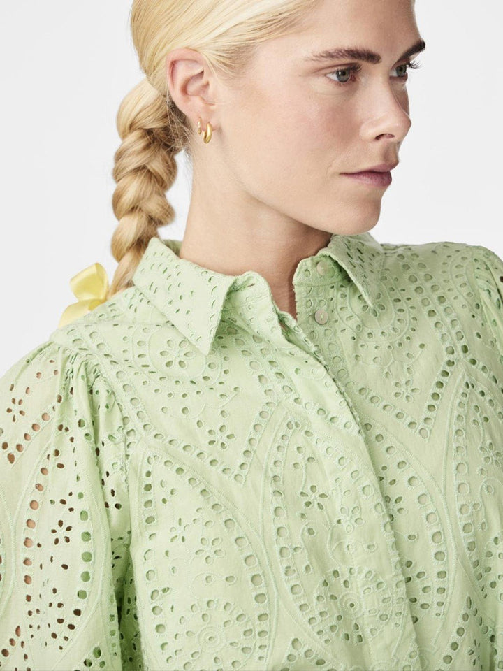 Yasholi Ls Belt Dress Quiet Green | Kjoler | Smuk - Dameklær på nett