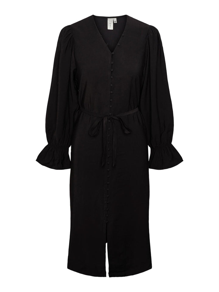 Yasmelli Ls Midi Dress Black | Kjoler | Smuk - Dameklær på nett