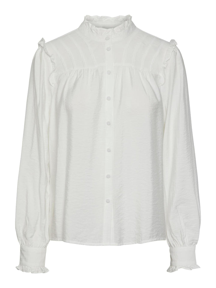 Yaspari Ls Shirt Star White | Skjorter og bluser | Smuk - Dameklær på nett