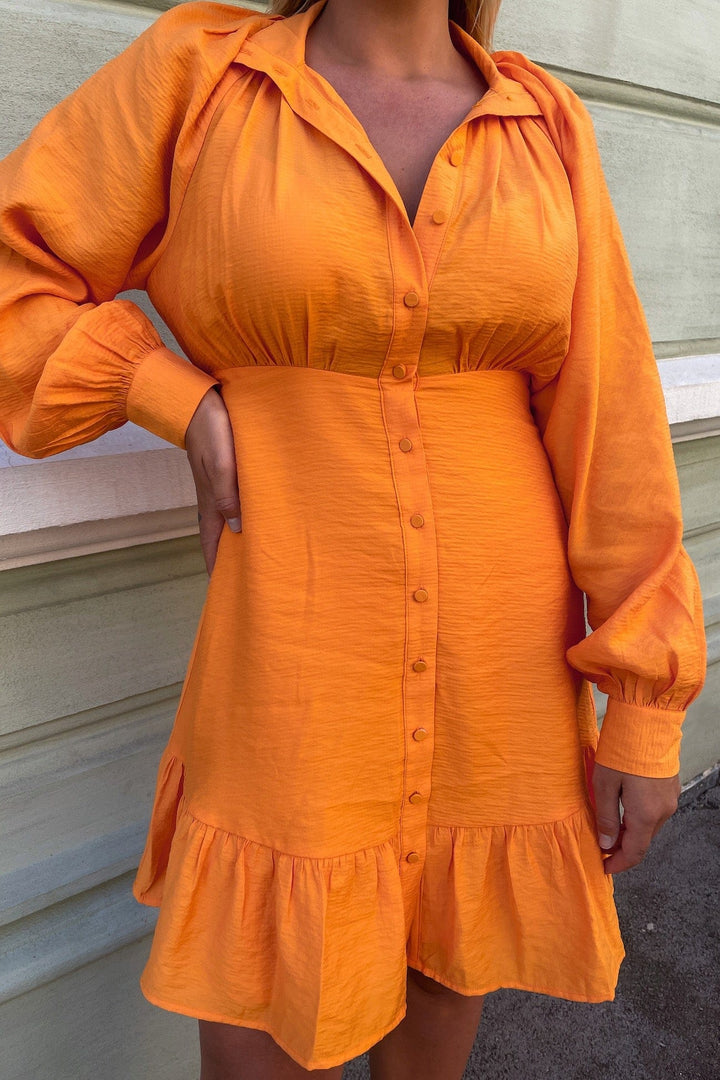 Yasreykjavik Ls Dress S. Orange Ochre | Kjoler | Smuk - Dameklær på nett