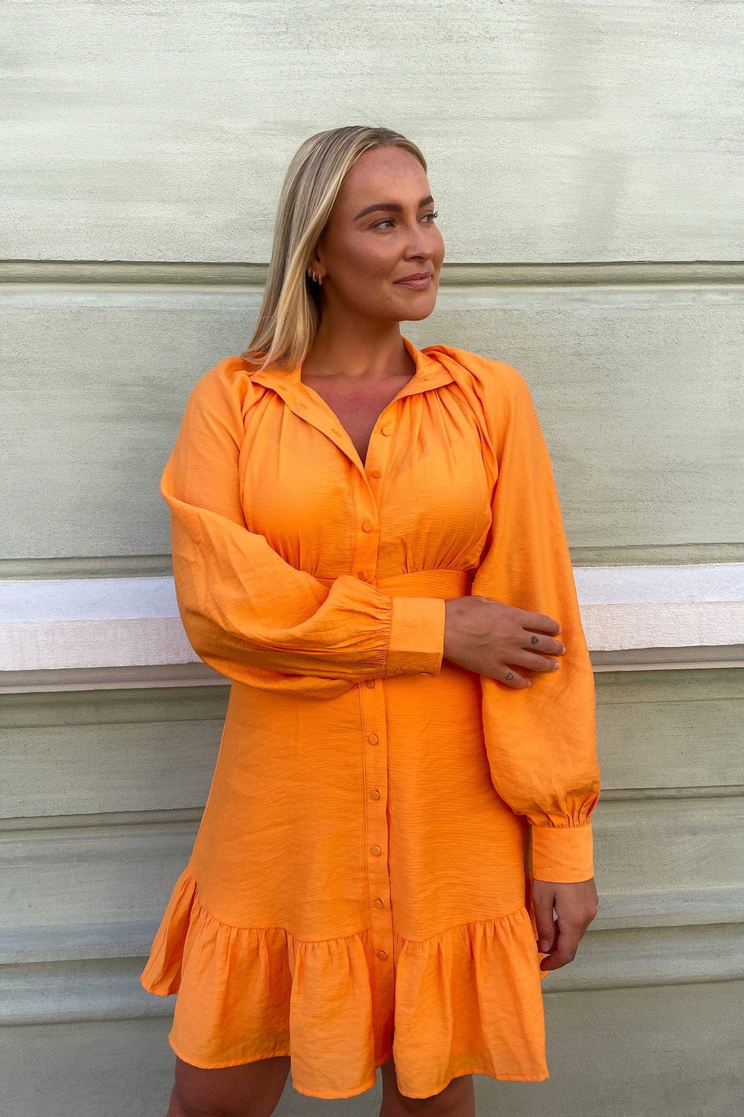 Yasreykjavik Ls Dress S. Orange Ochre | Kjoler | Smuk - Dameklær på nett