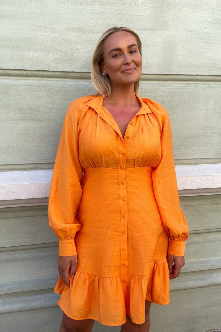 Yasreykjavik Ls Dress S. Orange Ochre | Kjoler | Smuk - Dameklær på nett